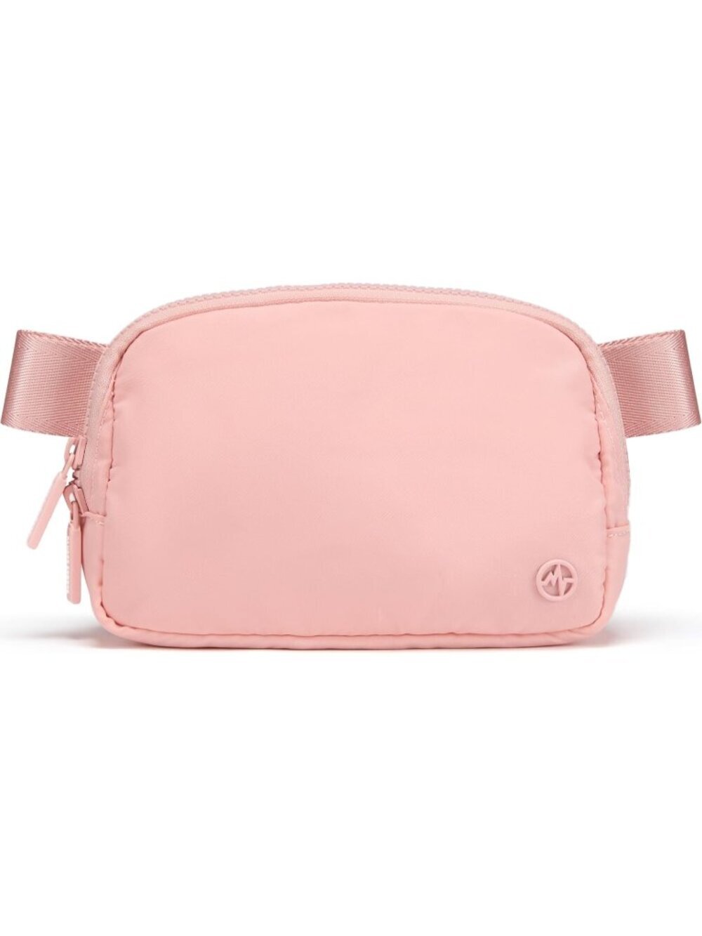 Women's Mono Pink Water Repellent Waist Pack Crossbody Bag with Adjustable Strap